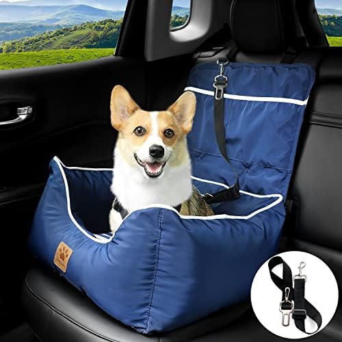 Седиштето за автомобили за кучиња PMPete, седиштето на кученцето, двостраниот патнички носач кревет за мали и средни миленичиња, водоотпорно