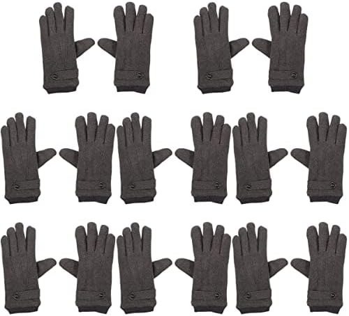 Абаодам 8 пара на нараквици на отворено топлина топлина со целосни прсти на ракавици на ветерници на ракавици