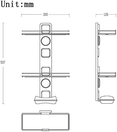 Uxzdx Cujux Toush Caddy RustProof, повеќе полици ， Организатор за туширање на корпи вклучува сапун сапун, 30x12.6x50.7cm