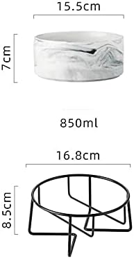 CPSUN Бавно Фидер Сад Керамички Куче Сад За Храна За Миленичиња Храна Вода Мермер Фидер Материјали За Пиење Голема Мачка Додатоци Центар Миленичиња