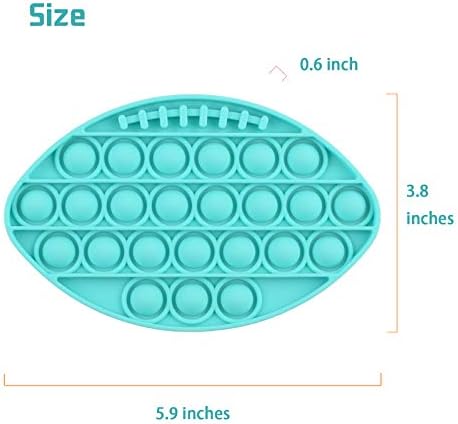 2 пакувања поп меурчиња притиснете фидгет играчка ИТ виножито во боја сензорно играчки силиконски американски фудбал