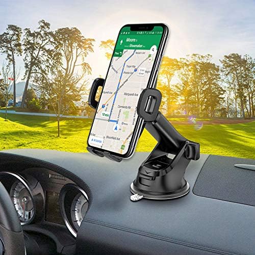 Држач за шофершајбна на Cellet Car & Dashboard Mount Mound One-Click Release Expending Universal компатибилност со iPhone 11 Pro Max