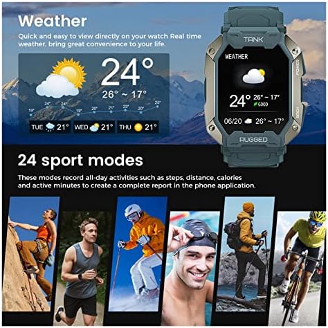 Кифас Паметен Спортски Часовник Машки Часовник За Следење Фитнес Повик Bluetooth 5.0 5atm Паметни Часовници.