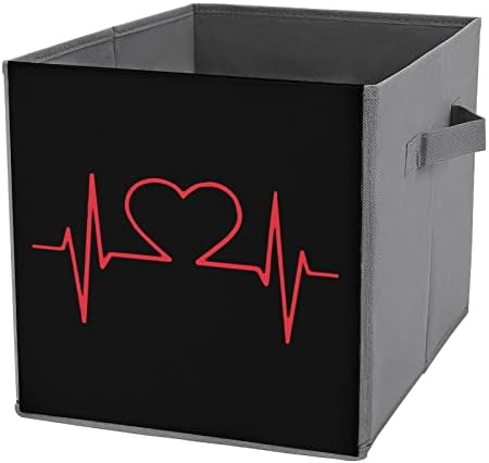 Срцев Удар Љубов Склопувачки Канти За Складирање Коцки Организатор Трендовски Кутии За Складирање Ткаенини Вметнува Фиоки За Коцки 11 Инчи