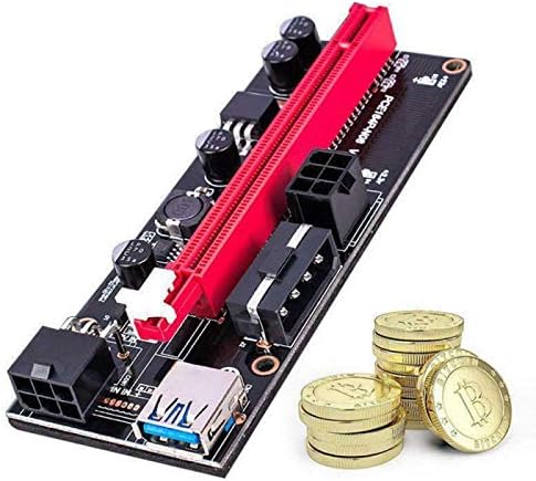 Конектори 1/10pcs PCI -E PCIE Riser 009 Express 1x до 16x Extender PCI E USB Riser 009S GPU Dual 6PIN адаптер картичка SATA 15Pin за рудар за