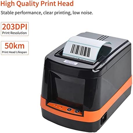 N/A 80мм USB термички печатач за термичка етикета жичен печатач за баркод BT конекција со голема брзина на етикета на налепница