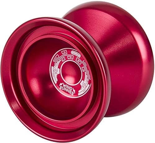 Duncan Toys Windrunner yo-yo [црвено]-неодговорен про-ниво алуминиум јо-јо со двојно раб, конкавно лежиште, одговор на налепница SG