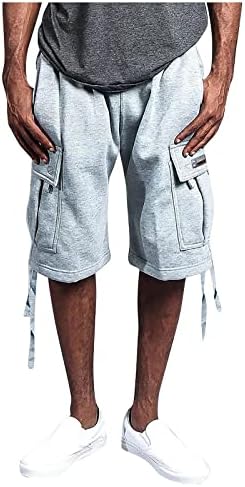 Карго шорцеви мажи, машки летни карго-шорцеви лабави обични машки шорцеви со мулти-џеб