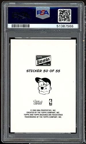 Кармело/Бош/Леброн Jamesејмс Дебитант картичка 2003-04 налепници на базука 50 ПСА 9