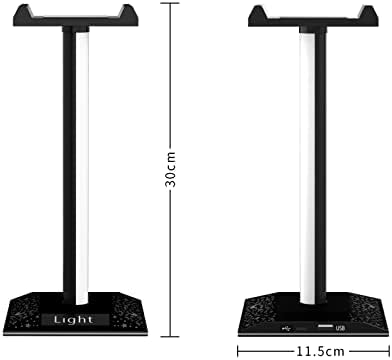 Kantutoe RGB Игри Слушалки Стојат Светлина СО USB Порта RGB Игри Стојат Светлина За Десктоп Компјутер Игри Слушалки Додатоци, Најдобар