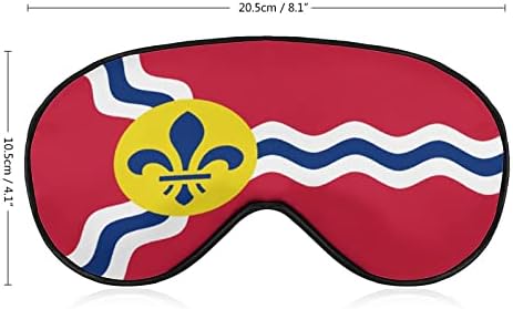 Знаме на маска Сент Луис Список за спиење ноќно сенка на капакот за прилагодување на окото со смешна графика за жени мажи со една големина