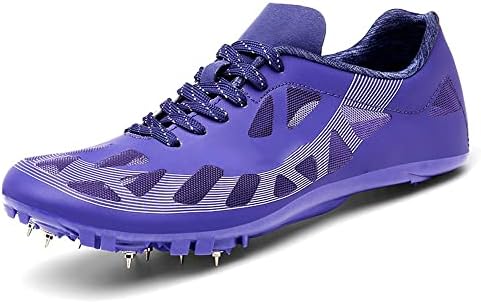 Gemeci Unisex Spikes Spikes Spikes Track Shoes со 8 шила лесни дишечки патеки и чевли на терен за млади деца за возрасни, да ви помагаат побрзо