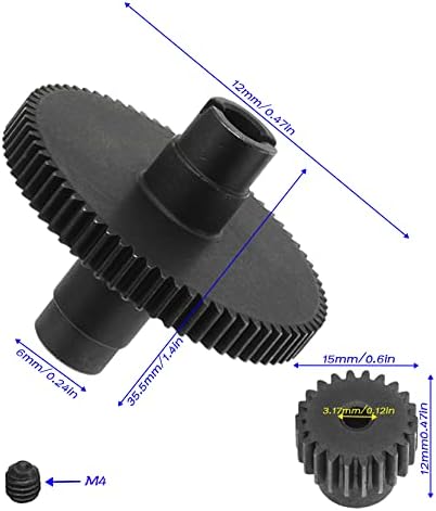 Treehobby Metal Motor Gear & Gearbox Gear 70T & 22T Компатибилен со WLToys 104001 1/10 Делови за надградба на автомобили за далечински управувач