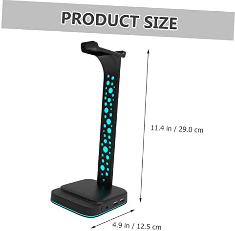 SOLUSTRE Слушалки Глава Додатоци Повеќенаменски LED Носителот Гејмер Mm Екстендер Светлина Маса Слушалки Десктоп RGB Игра За Црно СО USB Игри