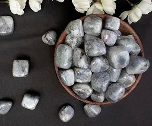 Crocon 1lb Purple labradorite паднати камења и кристали најголемиот дел 2000+ карати природен кристален комплет за Reiki заздравување