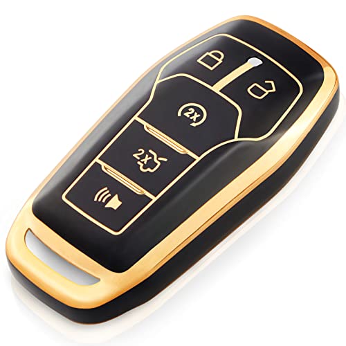 Heloauto Key Fob Cover For Ford Mustang Fusion, мека TPU Key Fob Cover Cover Case Ford Edge Explorer F150 F250 F350. Додатоци за заштита на