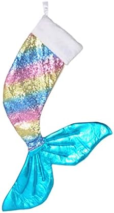 Hyuiyyeaa Долг забавен фустан за жени Божиќни чорапи Секојани Божиќни чорапи Секвенци за Божиќ Декорации Божиќни бонбони торби