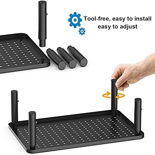 Kakalote Monitor Stand Riser, Stand Monitor Monitor Monitor, 3 монитор за прилагодување на висината со фиока, зачувување на просторот,