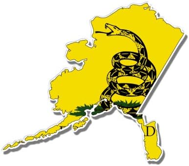 GT Graphics Alaska Gadsden Flag не ме гази - водоотпорна декларација на налепница за винил