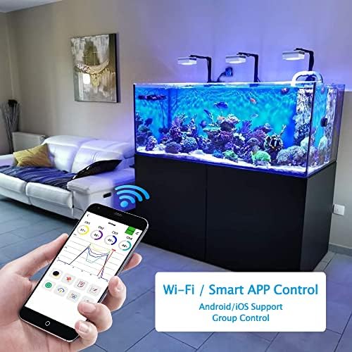 PopBloom RL90 Wifi Led Аквариум Лесен Паметен Стан Контрола Морски Аквариум Led Светло за 72 -96 Saltwater SPS/Lps Раст Корален Лесен Гребен