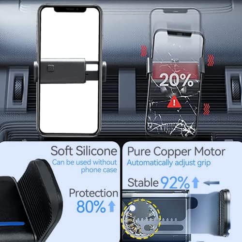 Доливач на телефон со автомобил Кукок, монтирање на обичај за Toyota RAV4 2013-2018, Dashboard Sensor Auto Locked Air Vent Thone Stand [Дебела кутија и големи телефони пријателски], бесплатни лулка