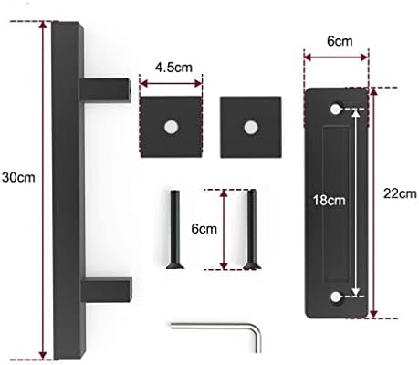 игкзм 12 Тешки Штала Вратата Повлечете Рачка Квадратна Форма Рамна Рачка Повлечете Сет Јаглерод/Нерѓосувачки Челик Врата Хардвер