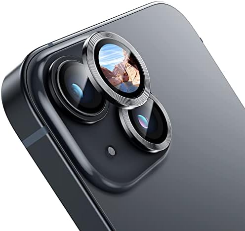 БЕНКС Дизајниран За Iphone 14 и iPhone 14 Плус Заштитник На Објективот На Камерата Со Лесна Алатка За Инсталирање, Индивидуален Прстен Против Гребење Пријателски, Црн