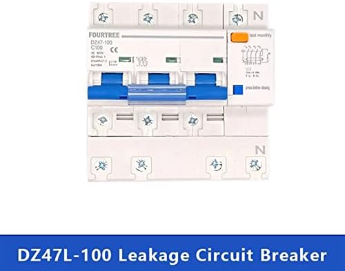 ГРУНИ 1 парчиња Преостанат Прекинувач DZ47-100LE Со Прекумерна Струја И Заштита Од Истекување RCBO 1P+N 2P 3P+N 4P