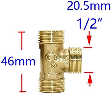 Градина Водовод за црево Адаптер месинг 1/4 1/2 3/4 1inch Надворешна нишка Внатрешна конец на ланецот лактот Т-облик на вкрстена манифестација