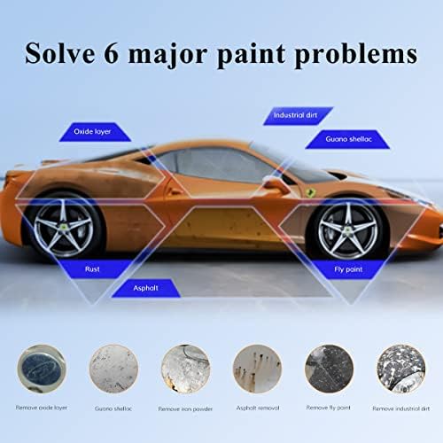 Kmaxship Synthetic Clay Bar & Sponge 2 во 1 За детали за автомобили, 2 пакувања поставени вдлабнати за глинени автомобили за автоматско детали,