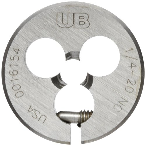 Union Butterfield 2010 Carbon Steel Round Threading Die, Necoated Finish, 1 OD, 1/4 -20 големина на низата