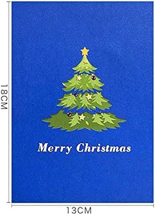 Благослов Картичка Прекрасна Колекционерска Божиќна Честитка Шема На Хартија Новогодишна Елка