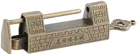 Мебел за заклучување на вратата од Јах, кинеска стара кутија со заклучување на токак и антички бронзено заклучување/катанец за хардвер за