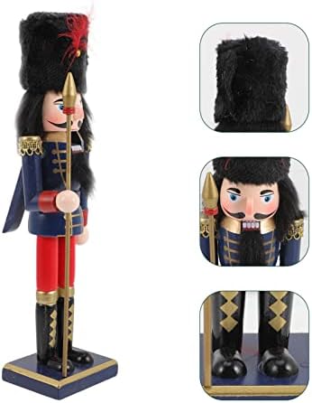 Pretyzoom Home Decor Decor Christmas Nurcracker Figure Nutcracker војник декор Дрвен Божиќен оревчест војник Фестивал на затворен