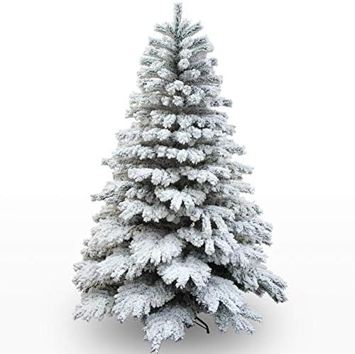 Еко -пријателска вештачка елка на Cywyq, собрана снежна премиум смрека шарка со цврсти метални нозе совршени за затворен и на отворено