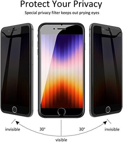 Фотбор Екран За Приватност за iPhone SE 2020/2022, iPhone 2/3-Та Генерација Заштитник На Екранот За Приватност, iPhone SE 2020/2022 Заштитник