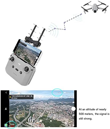 Опсег на опсег на антена Yagi за DJI Mini 2/AIR 2/AIR 2S Далечински контролер, додатоци за засилувач на беспилотни летала од 2,4GHz сигнал