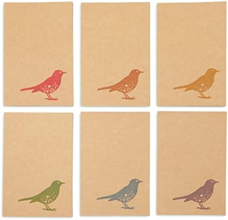 36 Пакет Птица Забелешка Картички Со Коверти, Празно Сите Повод Ви Благодариме Картички, Рустикален Стил