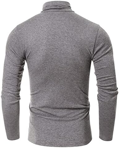 Jeke-dg висока јака плетена џемпер дното на дното на мажите хип хоп долга ракав спортска маица лесна плус големина на врвови на пулвер