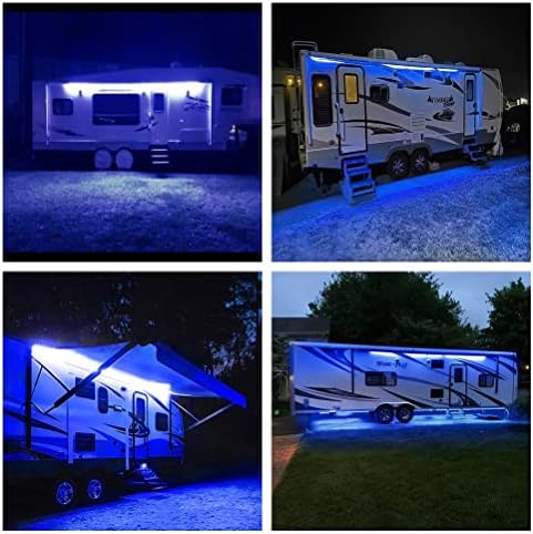 Vbakor 25ft RV LED LED светла комплет, 12V кампер под подготовка на светла за патеки за патувања на моторни куќишта за концесии за концесија,