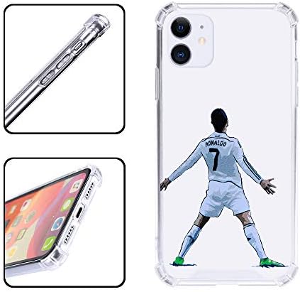 Роналдо Фудбал Суперѕвезда Јасен Телефон Случај Со Целосна Заштитна Мека Зафат Официјален Печатење Текстура Шок Апсорпција Заштитна Мода Случај