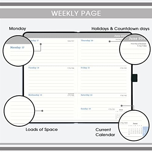 2023-2024 Pocket Planner/Calendar - Pocket Calendar/Planner 2023-2024 Weekly & Monthly, 6.3''×3.8'', Jul 2023 - Jun 2024, Pen Loop, Back Pocket,