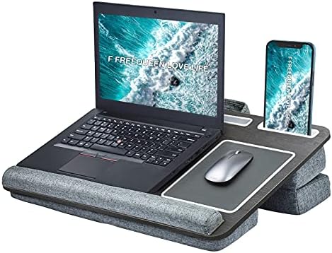 Лаптоп скут биро, клупи за компјутерски скут со перница се вклопуваат до лаптоп до 17 инчи, дизајнирана прилагодлива подлога
