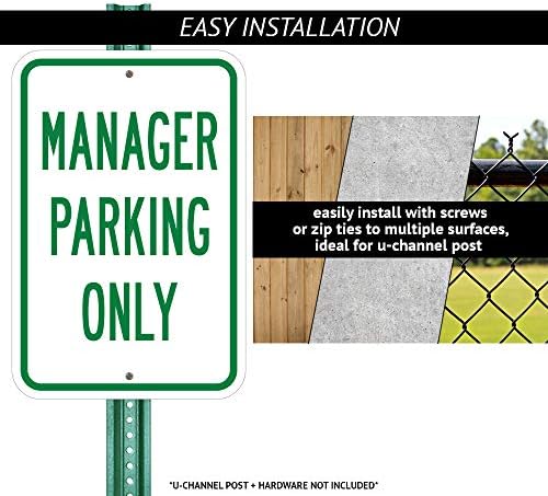 Резервиран Паркинг За Помошник Менаџер, Неовластени Возила Влечени | 12 Х 18 Тешки Алуминиумски Рѓа Доказ Паркинг Знак | Заштита На Вашиот