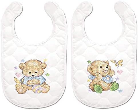 Тобин мечки обележани за вкрстено бод за бебиња за бебиња 14 x 9