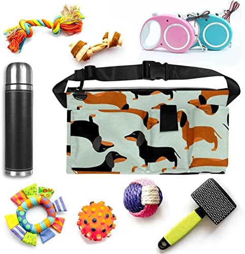 Wiener Dachshund Dog Fanny Pack For Men Women Women Whicking Tagn Tagn Pack, тркачи за џебни појаси со појас со прилагодлива лента за трчање