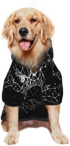 Голем џемпер за домашни кучиња со констелација-сало-дуела-џемпер од облека за миленичиња со капа со мека мачка со мачки, палто xx-голем