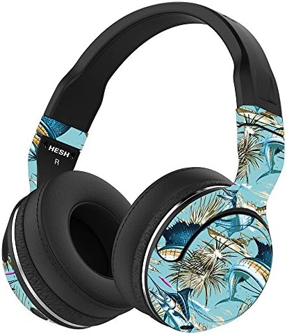 MOINYSKINS Кожа компатибилна со Skullcandy Hesh 2 Безжични слушалки - Остров риба | Заштитна, трајна и уникатна обвивка за винил | Лесен