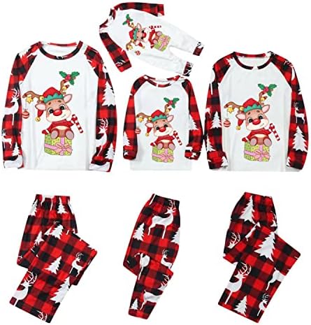 Семејни комплети за собирање облека за спиење, Божиќна облека за спиење Божиќни пижами за семејство што одговара на облека Божиќни пижами