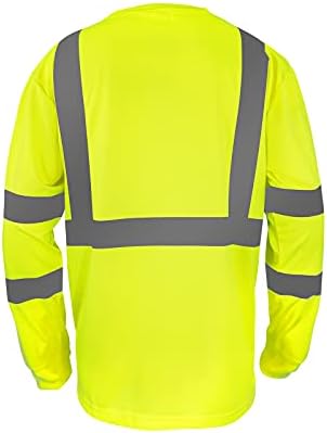 LX рефлектирачки безбедносен кошула со долга ракав со голема видливост Рефлективна маица за дишење за работа за магацин Класа 3 Класа